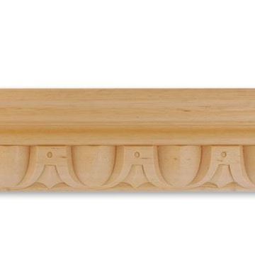 Picture of 1 9/16" W x 3 3/8" H Crown Moulding Plain, Egg and Dart 