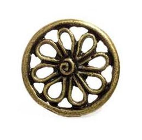 Picture of 1-1/2" Button Round Open Flower Knob