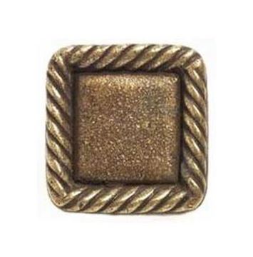 Picture of 4-3/4" Casa Rope Edge Square Knob