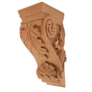 Picture of Unfinished Large Acanthus Corbel Red Oak (CORBEL-A-3-RO)