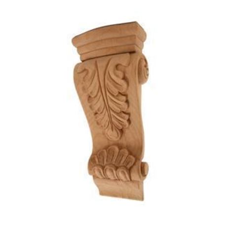 Picture of Unfinished Low Profile Acanthus Corbel Red Oak (CORBEL-A-6-RO)