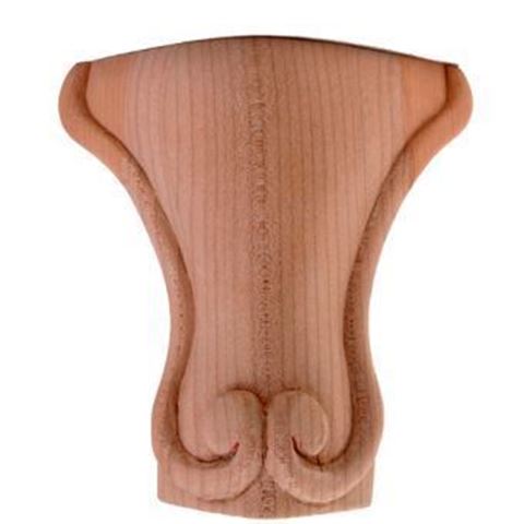 Picture of Unfinished Leg Carved Leg Rubberwood (LEG-1-RW)