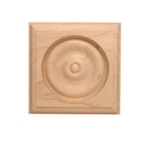 Picture of Unfinished Rosette 3-3/4" x 3-3/4" x 1" Alder (R-8-ALD)