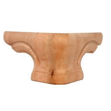 Picture of Unfinished Rounded Pedestal Foot Corner Alder (PED-CR-ALD)