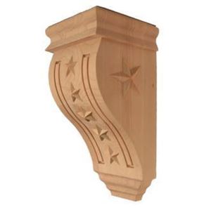 Picture of Unfinished Small Patriotic Corbel Maple (CORB-USA-1-MP)