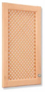 Picture of Mini Diagonal Lattice Door Insert White Oak (LATDS2448WO)