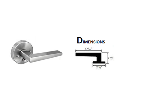 Picture of 2-1/2" x 2-1/2" Atlas Passage Entry Lever Lock set (Reversible)