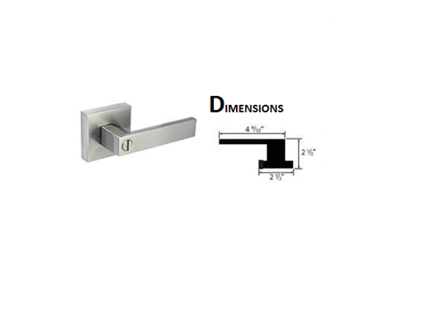 Picture of 2-1/2" x 2-1/2" Holland Non-Handed Passage Entry with Lever