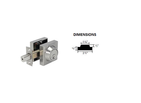 Picture of 2-1/2" x 2-1/2" Esquire Single Cylinder Deadbolt